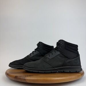 Mens Timberland Graydon Black Nubuck Comfort Casual Combat Boots Size 10.5 M GUC